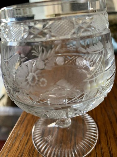 Cut glass meissen brandy - glass,