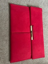 dorothy perkins red clutch bag