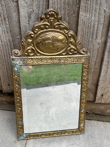 Antique brass repousse - antique,