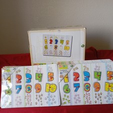  JOB LOT WOODEN NUMBERS PUZZLE
