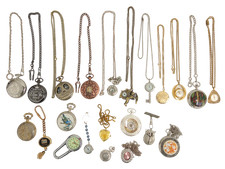 Vintage & Novelty Gold & Silver Tone Watch Bundle Pocket Watches Brooches