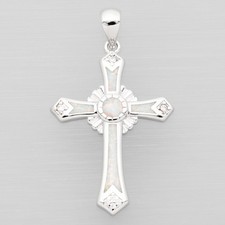 Long Celtic Cross White Fire