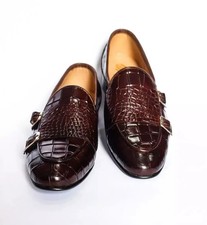 Handmade Men Brown Alligator
