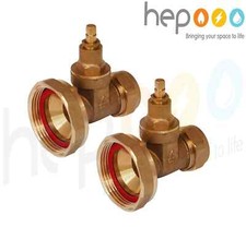 Central Heating Pump Valves Full Bore Gate Type Inc Fiber washer (Pair) WRAS