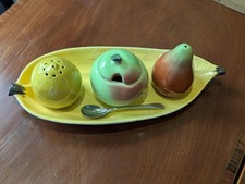 Carltonware 1950's fruit cruet featuring  lemon, apple, pear & banana VGC