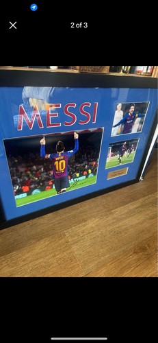 Signed messi montage - signed, coa