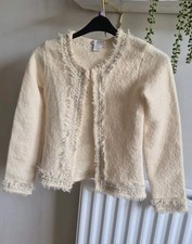 Deane & White Ladies 100% Wool Shimmery Cropped Cardigan UK 8