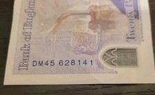 £20 Twenty Pound Polymer Banknote Sarah John Prefix DM45 LAST RUN 