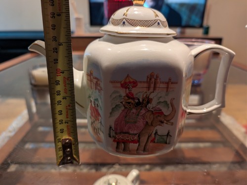 Porcelain indian temple teapot - porcelain,
