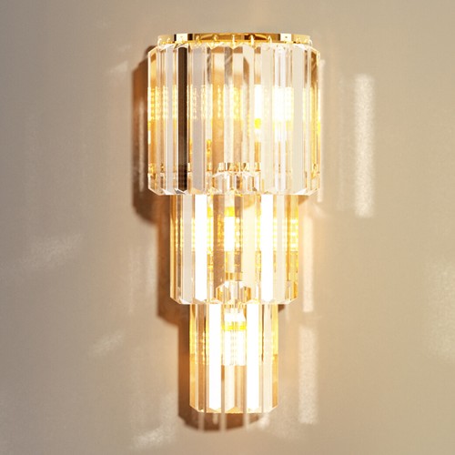 Crystal wall lamp bedroom - crystal,