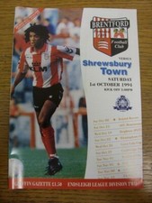 01/10/1994 Brentford v