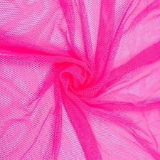 Bright Pink Fishnet Airtex Mesh Stretch Fabric