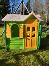 kids outdoor Little Tykes playhouse Green Crocodile Rocker Green Slide