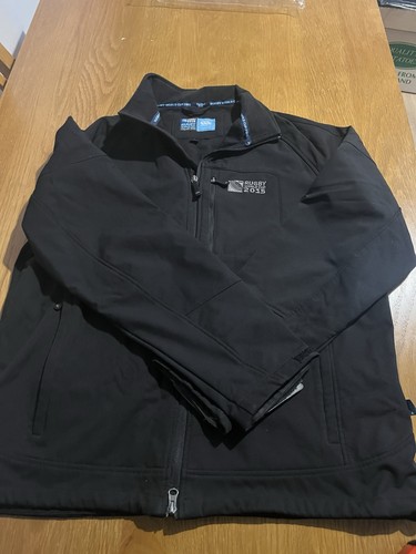 Men black softshell - black, rugby