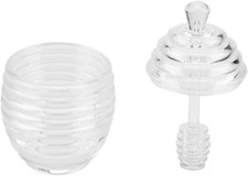265 ml Honey Jar with Spoon and Lid Glass Honey Pot with Dipper Heat Resistant 