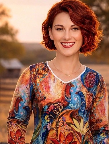 Vibrant miss look top m - miss,