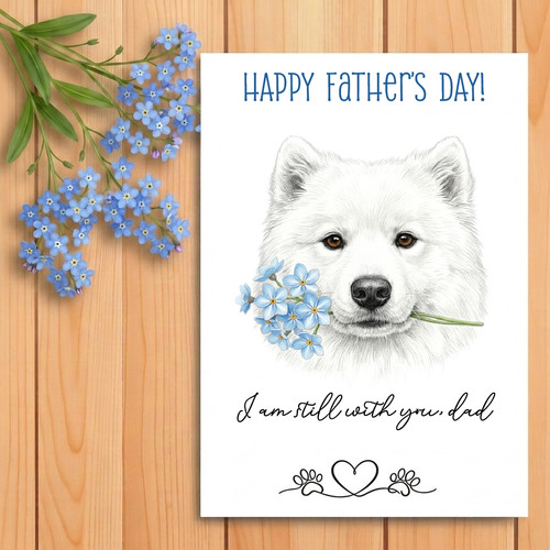 Samoyed father day - samoyed,