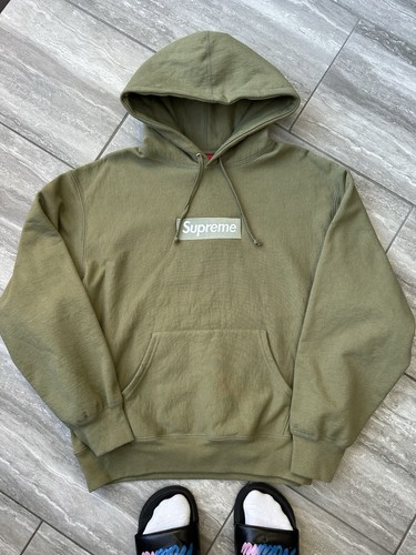 Supreme box logo hoodie olive - box,