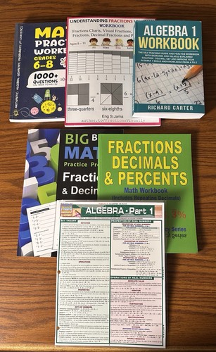 Lot various math workbooks - lot:,