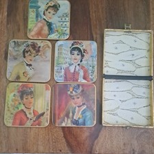 Retro  drinking coasters mats vintage ladies KITCH diner cafe restaurants 