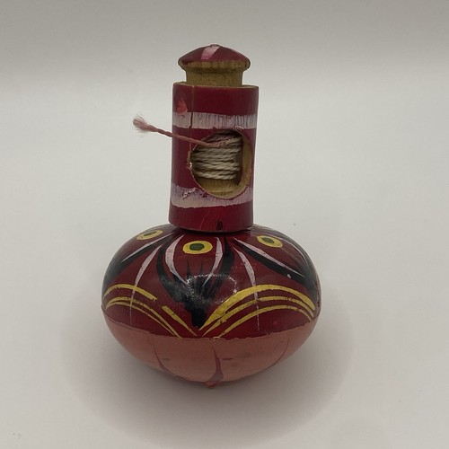 Vintage hand painted wooden - painted,