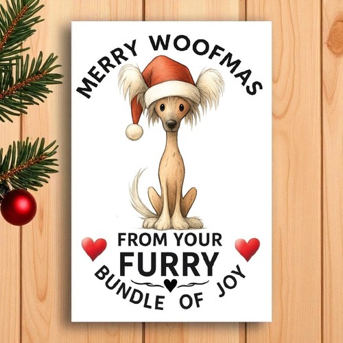 Merry woofmas dog christmas - merry,