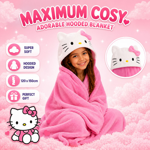 Hello kitty hooded wrap - kitty,
