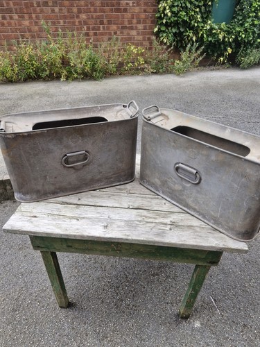 Vintage galvanised container - vintage,