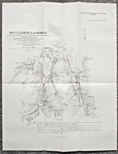 1908 antique geological map - geological,