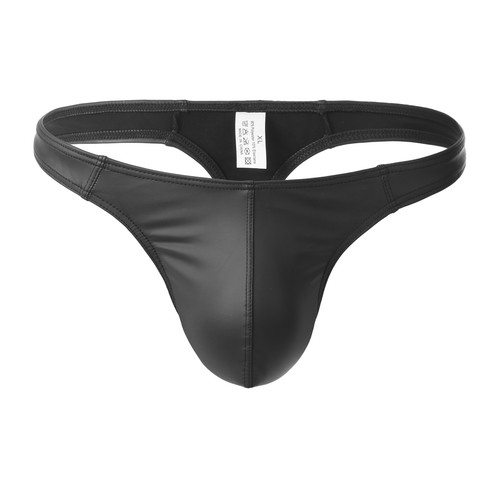 Men string thong wet look - string,