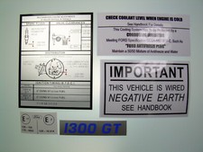 Mk1 Ford Escort 1300GT Under Bonnet Decal Set (UK Spec)