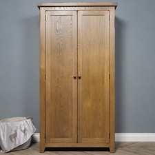 Elm Home and Garden Solid quality oak two door wardrobe w101 x d56 x H 190cm