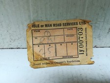 Paper ticket. Isle of Man Road
