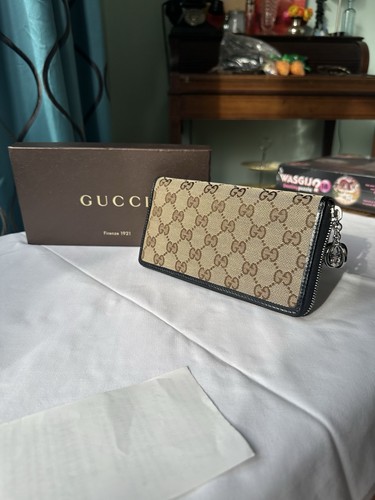 Gucci monogram zip around - gg,