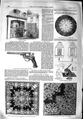 Old antique print 1851 - old,