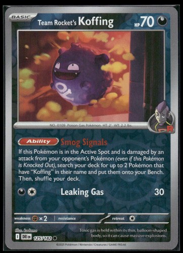 Team rocket koffing 125 182 - team, rocket's