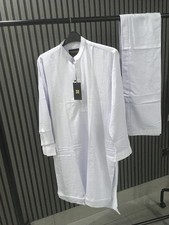 Designer Gul Ahmed Mens White Shalwar Kameez Size Medium To Large Asian Eid Wear