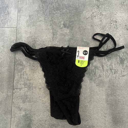 Primark black thong set - of, 3