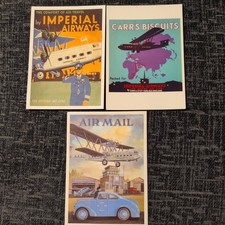 3 X IMPERIAL AIRWAYS POSTCARDS