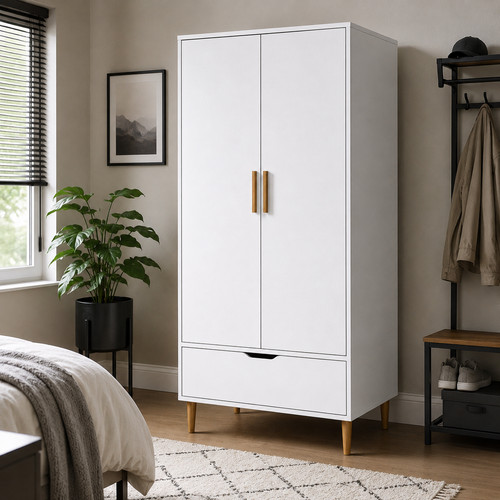 Wardrobe white door - door, clothes