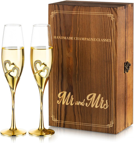 Crystal champagne flutes - crystal,