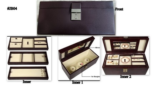 Real leather jewellery box - real,