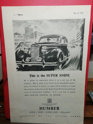 Original vintage humber super - original,