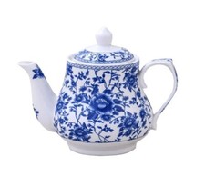 TEAPOT CERAMIC TEA POT BLUE