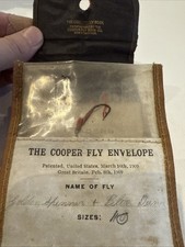 Vintage Cooper Tied Fly Fishing Book Wallet Early 1900S