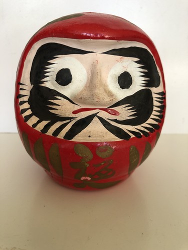 Vintage red japanese daruma - vintage,