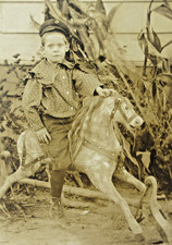 Cute Boy Rocking Horse Cabinet