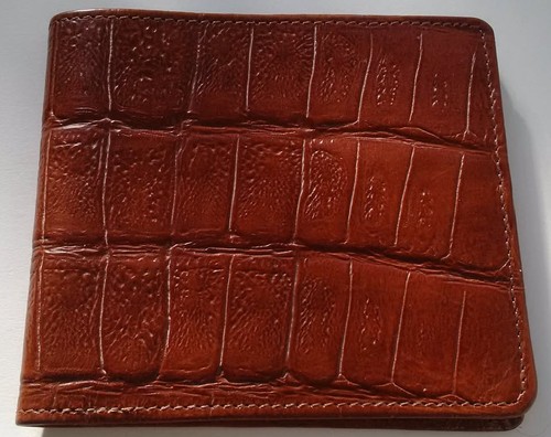 Crocodile print leather mens - print,