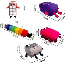 Complete Set Plush Doll Kids Stuffed Soft Toys Blocks Number