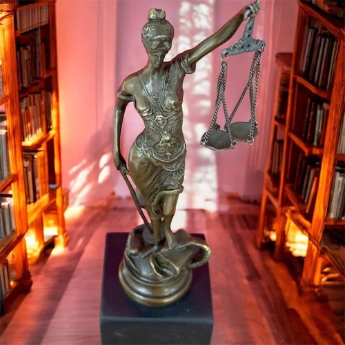 Bronze statue lady justice - statue,